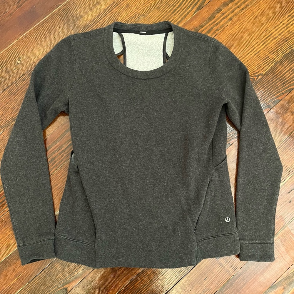 Lululemon Open Back Crewneck Sweatshirt Fleece